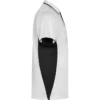 Polo pádel personalizado Blanco-Negro derecha