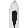 Polo pádel personalizado Blanco-Negro izquierda