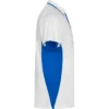Polo pádel personalizado Blanco-Royal derecha