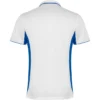 Polo pádel personalizado Blanco-Royal detrás