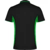 Polo pádel personalizado Negro-Lima detrás