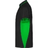 Polo pádel personalizado Negro-Lima derecha