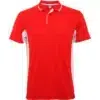 Polo pádel personalizado Rojo-Blanco delante