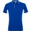 Polo pádel personalizado Royal-Blanco delante