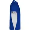 Polo pádel personalizado Royal-Blanco derecha