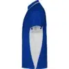Polo pádel personalizado Royal-Blanco izquierda